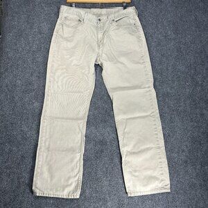 Levis 514 Jeans Mens 38 Beige Cotton Pockets Straight Leg Pockets